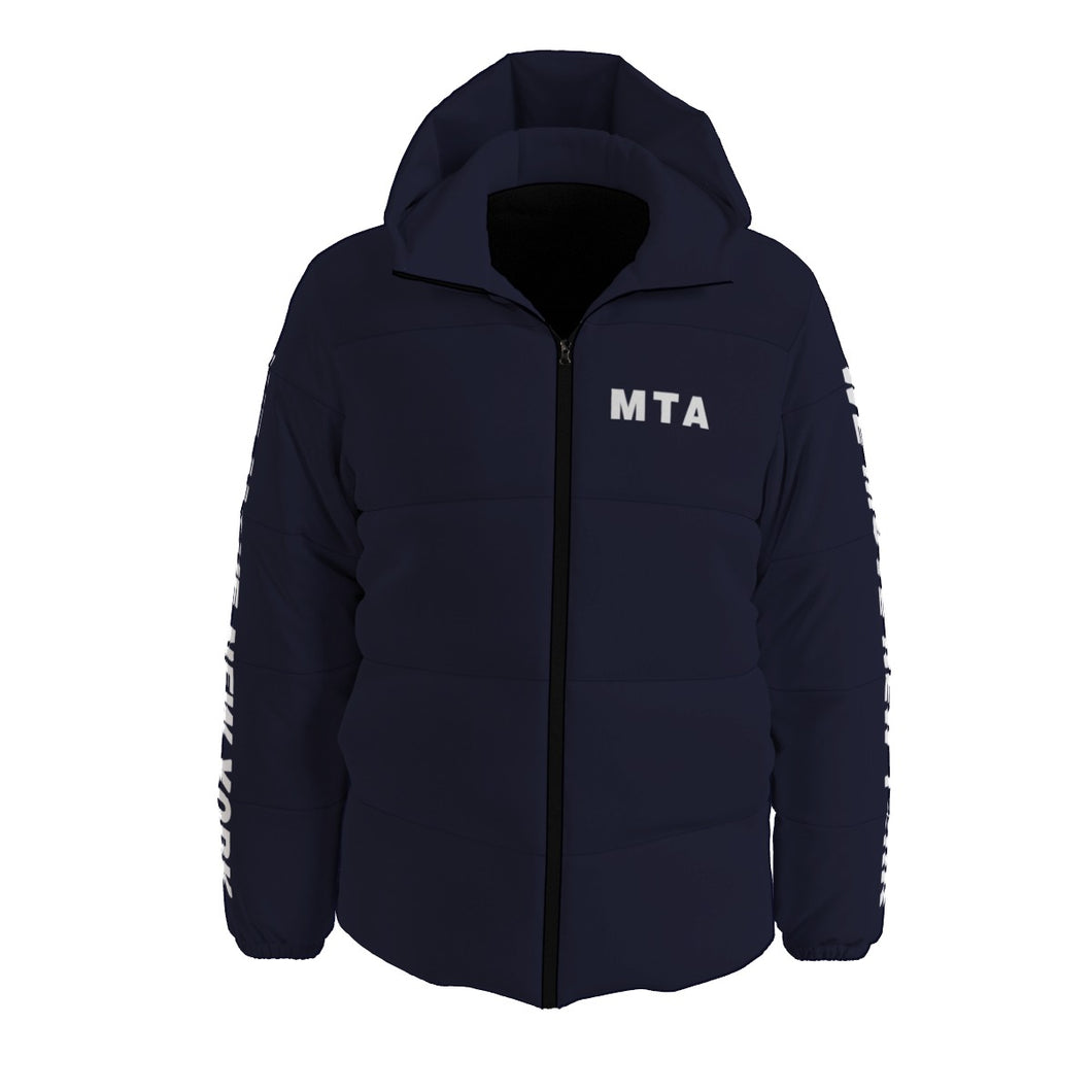 MTA Puffer Coat (white text)