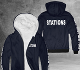 Stations Fleece blue hoodie