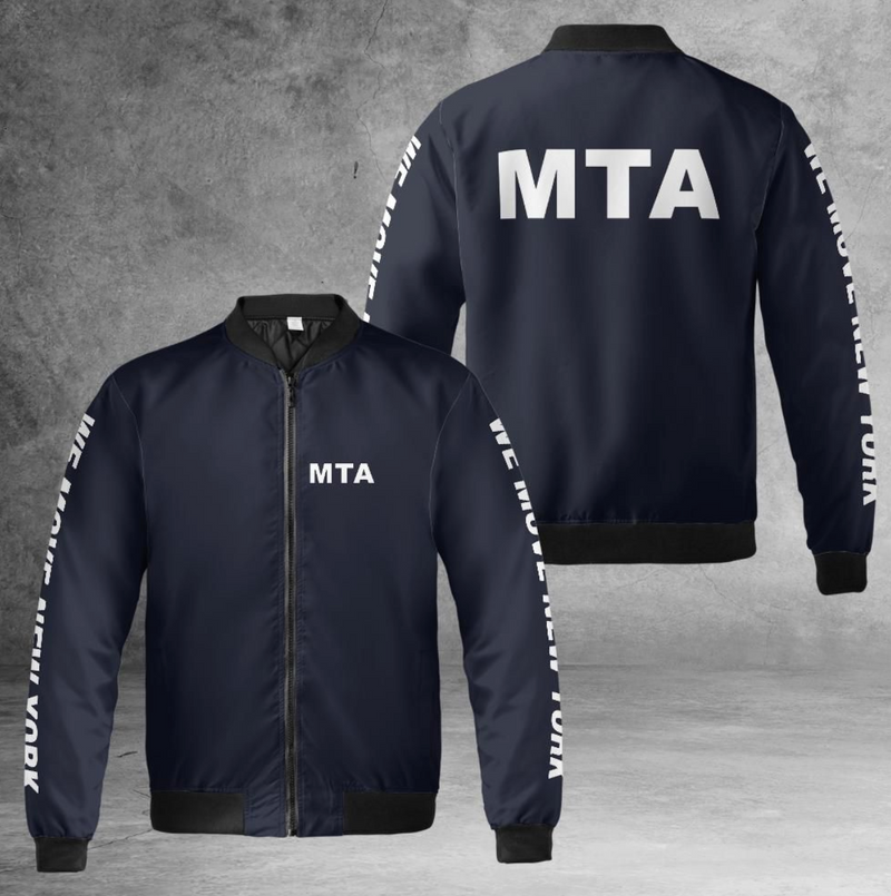 MTA Bomber Jacket (white) – We Move New York
