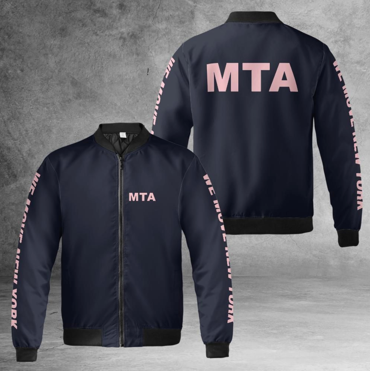 MTA Bomber Jacket (pink) – We Move New York MTA Bomber Jacket (pink) – We Move New York