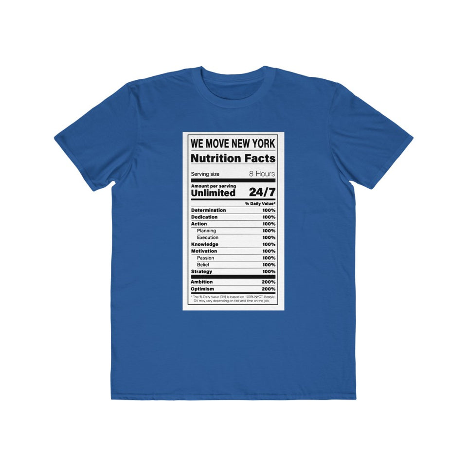 We Move New York Nutrition Facts Tee