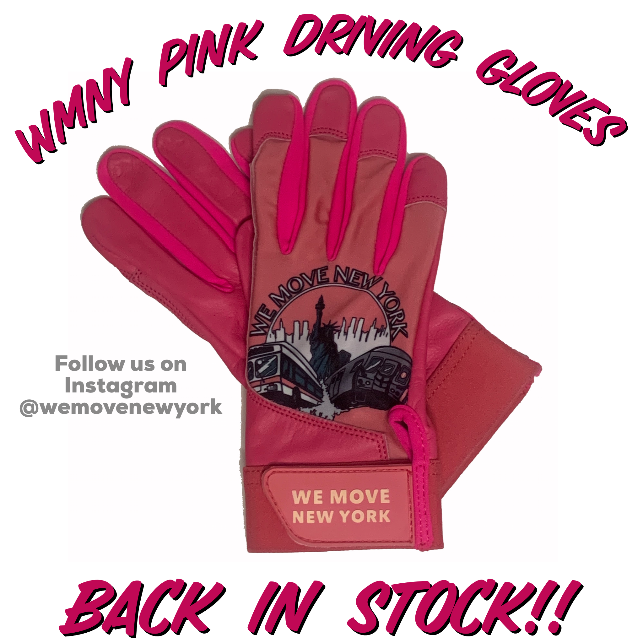 truckerin yvette handschuhe Pink WMNY Driving Gloves – We Move New York